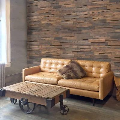 Realstone Systems Reclaimed Wood Dark Panel 12"x24"