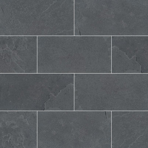 Slate Tile Collection Montauk Black 3"x6" - FloorLife
