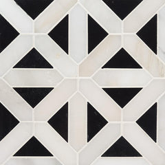 Marble Tile Collection Arabescato Carrara Retro Fretwork - FloorLife