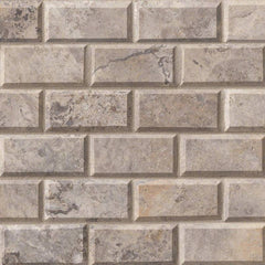 Travertine Tile Collection Silver Subway 2"x4" - FloorLife