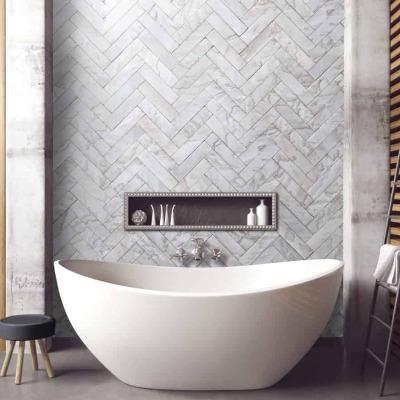 Realstone Systems Erin Adams Tempered Snow Drift Glazed Tile 3"x11.75"