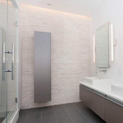 Realstone Systems Thinstone Arctic White Angled Natural Panel 6"x24"