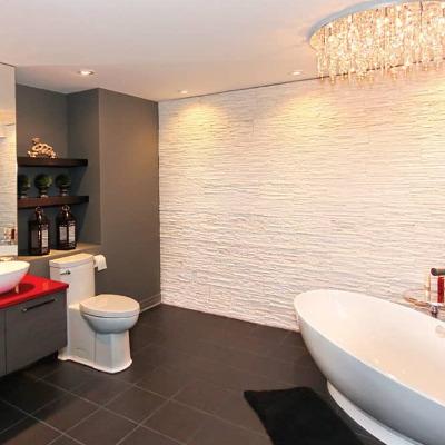 Realstone Systems Thinstone Arctic White Angled Natural Panel 6"x24"