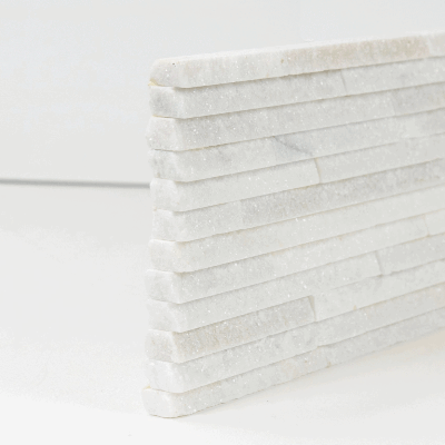 Realstone Systems Thinstone Arctic White Angled Natural End 6"x24"