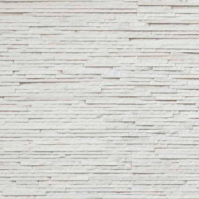 Realstone Systems Thinstone Arctic White Angled Natural Panel 6"x24"