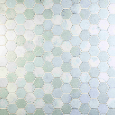 Realstone Systems Erin Adams Tempered Fog Blend Glazed Hex 12"x12"