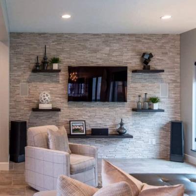 Realstone Systems Collection Thin White Birch Honed Panel 6"x24"