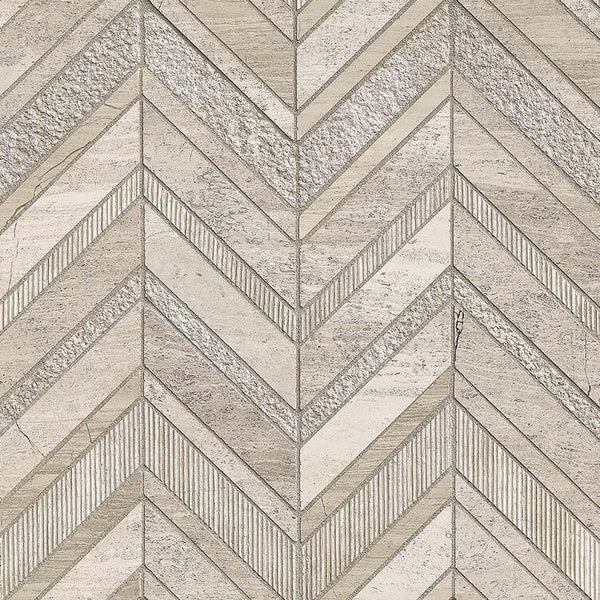 Marble Tile Collection White Quarry Chevron - FloorLife