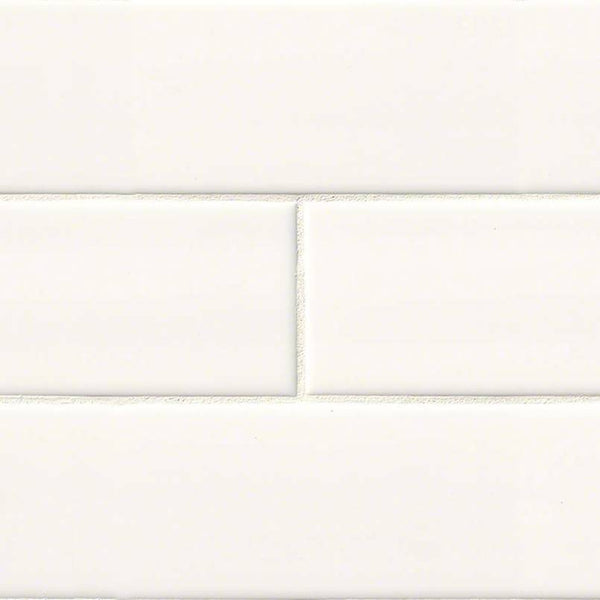Domino Ceramic Tile Collection White Subway Tile - 4"x16" - FloorLife