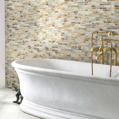 Shaw Tile Mercury Glass Amber Wall