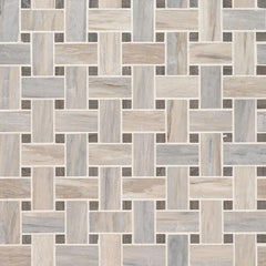 MSI Angora Marble Tile Collection Basketweave Polished - 12"x12"