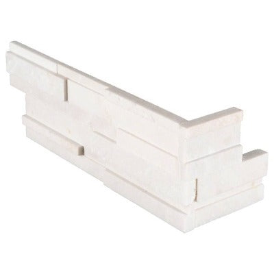 MSI Ledgestone Veneer - ARCTIC WHITE 3D "L" CORNER - Honed - FloorLife