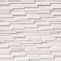 MSI Ledgestone Veneer - Arctic White 3D Panel - Honed - FloorLife