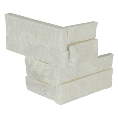 MSI Ledgestone Veneer - Arctic White Mini Corner - Split Face