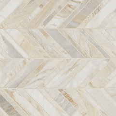 MSI Athena Gold Chevron Pattern Honed Mosaic
