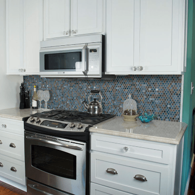 MSI Azul Glossy Penny Round Mosaic Porcelain Tile