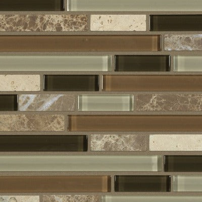 Shaw Tile Awesome Mix Bamboo Random Linear Mosaic Wall