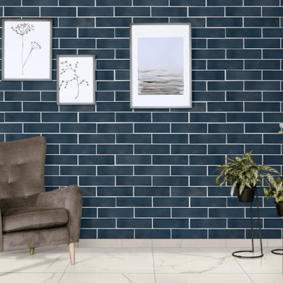 MSI Highland Park Bay Blue Glazed Tile 4"x12"