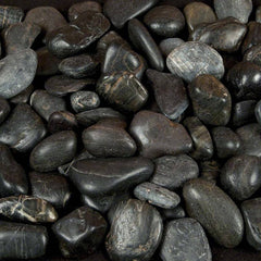 MSI PIEDRA BLACK POLISHED BEACH PEBBLES