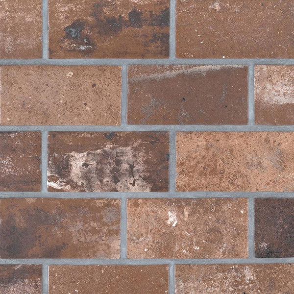 Brickstone Collection Porcelain Tile Red - 5"x10"