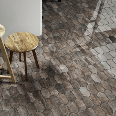 Paramount Tile Fossil Bruno 12" x 12" Semi-Polished Diamond Mosaic