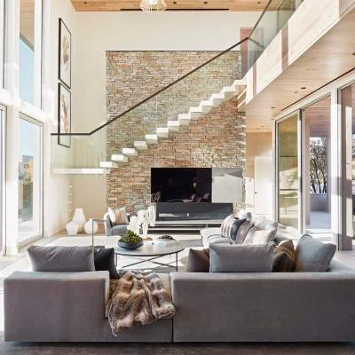 Realstone Systems Estate Greystone Gold Splitface Panel 8"x18"