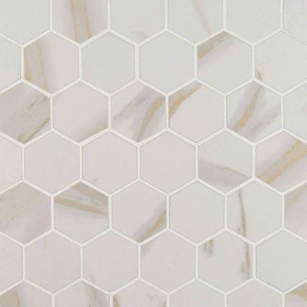 Pietra Porcelain Collection Calcatta 2” Hexagon Matte