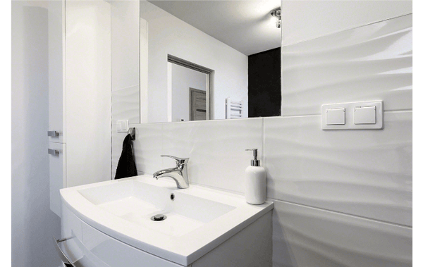 Dymo Ceramic Tile Collection Wavy White Glossy - 12"X24" - FloorLife