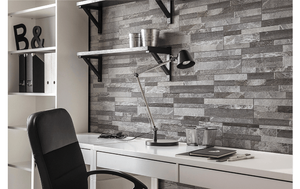 Dekora Porcelain Panels Collection Palisade Grey- 6"x24" - FloorLife