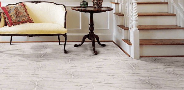 Essentials Ceramic Tile Collection White Vena - 12"x24" - FloorLife