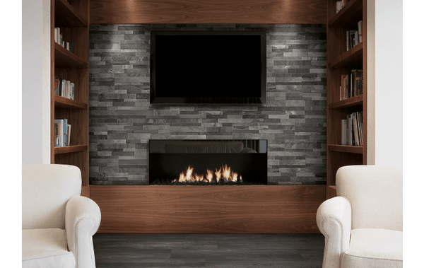 Dekora Porcelain Panels Collection Ardesia Black - 6"x24" - FloorLife