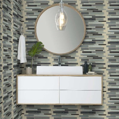 Shaw Tile Atomic Glass Carbon Wall