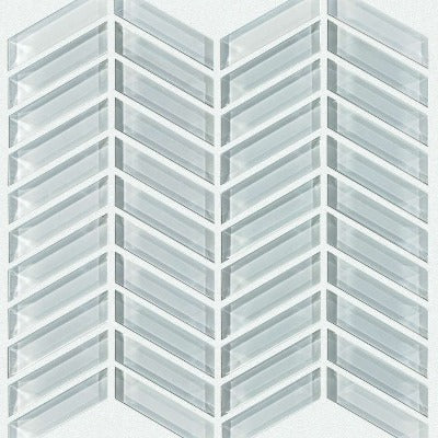 Shaw Tile Cardinal Cloud Chevron Glass Mosaic Wall