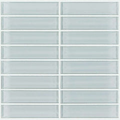 Shaw Tile Cardinal Cloud Stacked Glass Mosaic Wall