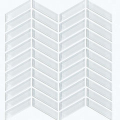 Shaw Tile Cardinal Ice Chevron Glass Mosaic Wall