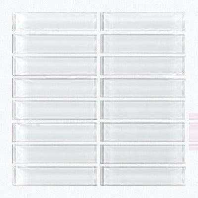 Shaw Tile Cardinal Ice Stacked Glass Mosaic Wall