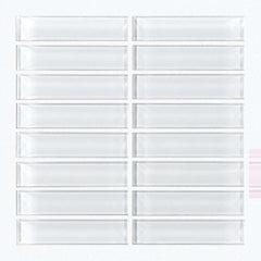 Shaw Tile Cardinal Ice Stacked Glass Mosaic Wall