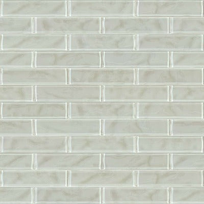 Shaw Tile Cardinal Mist 3x12 Artisan Glass Wall