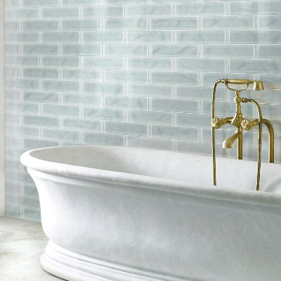 Shaw Tile Cardinal Shadow 3x12 Artisan Glass Wall