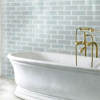 Shaw Tile Cardinal Shadow 3x9 Beveled Glass Wall