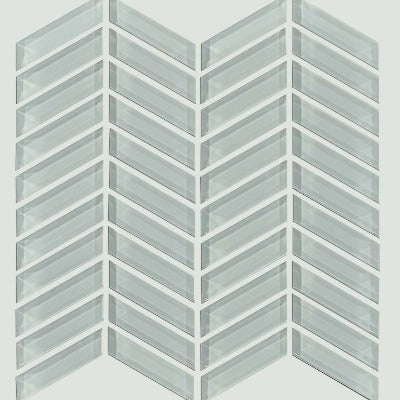 Shaw Tile Cardinal Shadow Chevron Glass Mosaic Wall