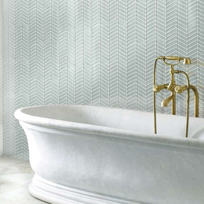 Shaw Tile Cardinal Shadow Chevron Glass Mosaic Wall