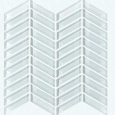 Shaw Tile Cardinal Skylight Chevron Glass Mosaic Wall
