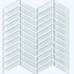 Shaw Tile Cardinal Skylight Chevron Glass Mosaic Wall