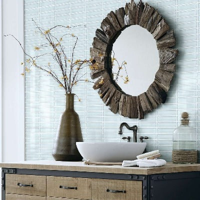 Shaw Tile Cardinal Skylight Stacked Glass Mosaic Wall