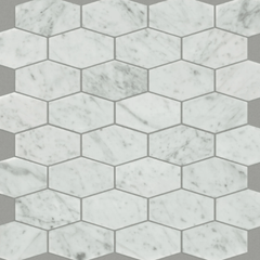 Shaw Tile Chateau Stretch Hexagon Bianco Carrara