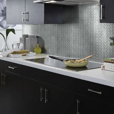 Shaw Tile Geoscapes Dark Grey Chevron