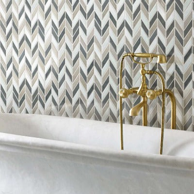 Shaw Tile Geoscapes Warm Blend Chevron