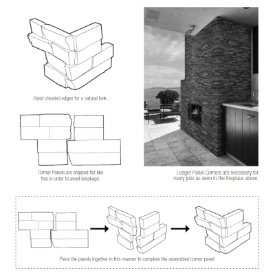 MSI Ledgestone Veneer - Mayra White Corner - Split Face