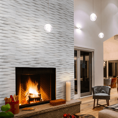 MSI Ledgestone Veneer - Cosmic White 3D Wave Panel - Splitface